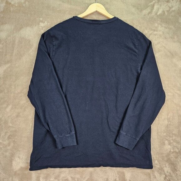 Polo Ralph Lauren Sweatshirt Blue Long Sleeve White Pony Logo Men's Size 2XL XXL - Picture 2 of 12